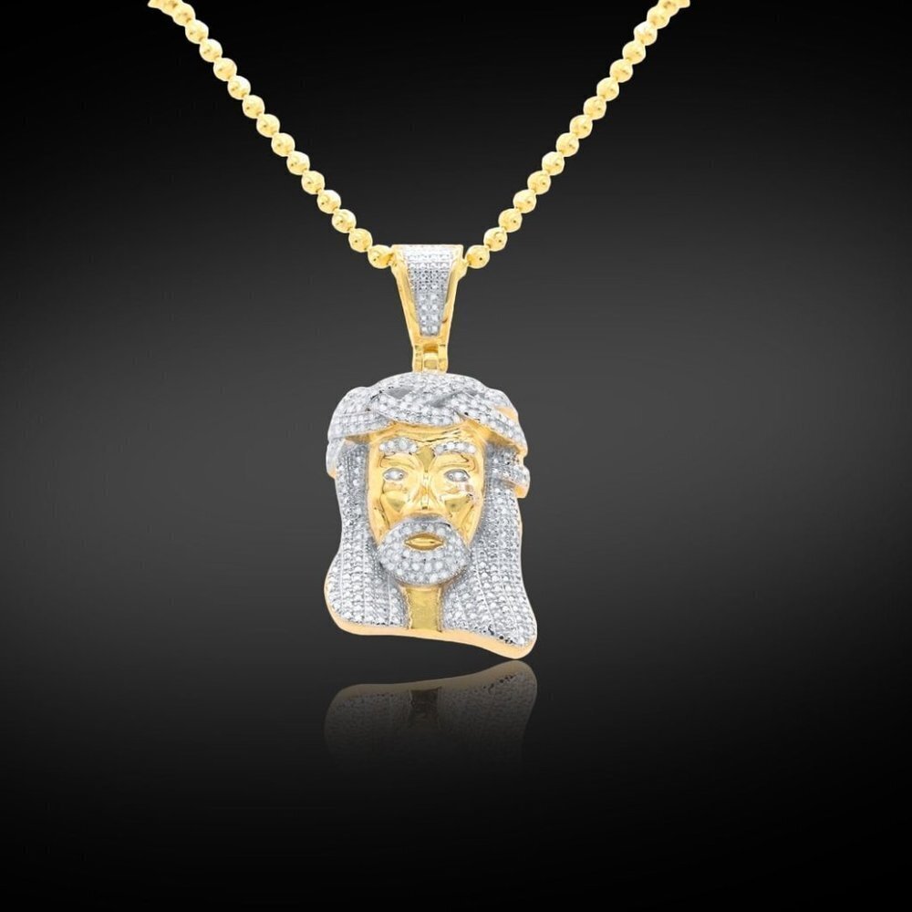 14k Gold Jesus Piece | Genuine Diamonds